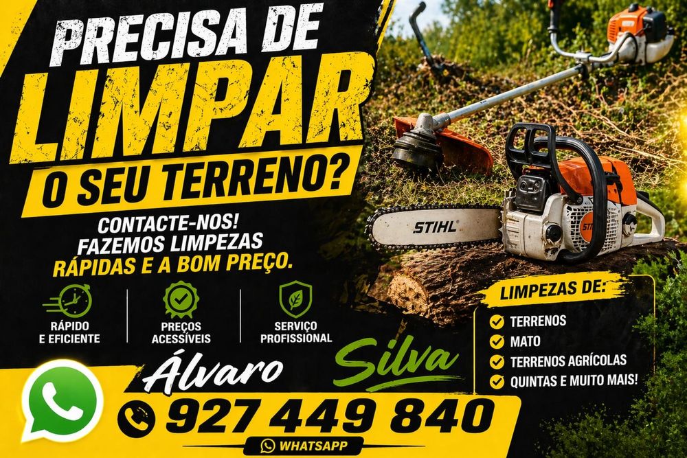 Limpamos o seu terreno, quintas, quintais contacte