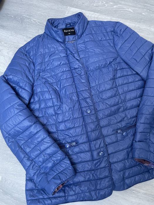 Niebieska pikowana kurtka przejściowa L/XL