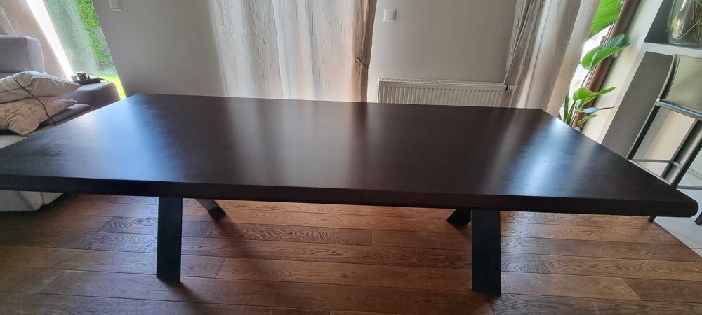 Stół z mdf pokryty fornirem 250x100x76