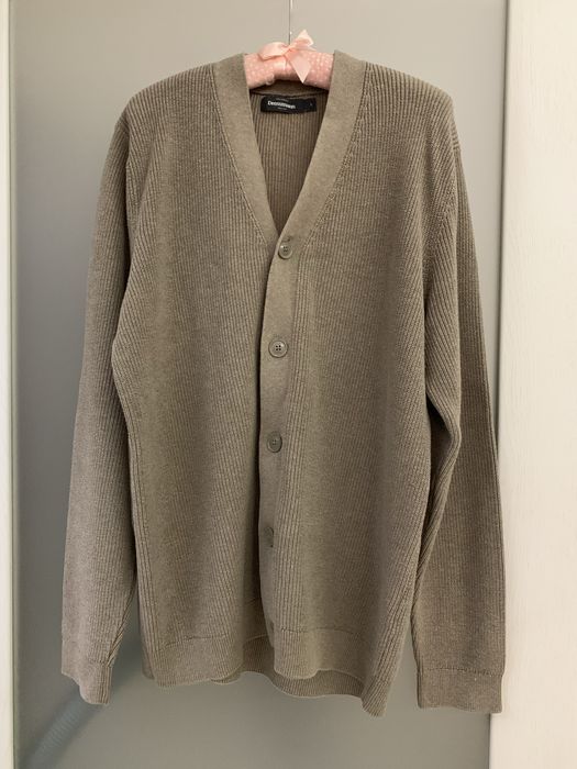 Очень классный кардиган оверсайз в рубчик из хлопка dressman