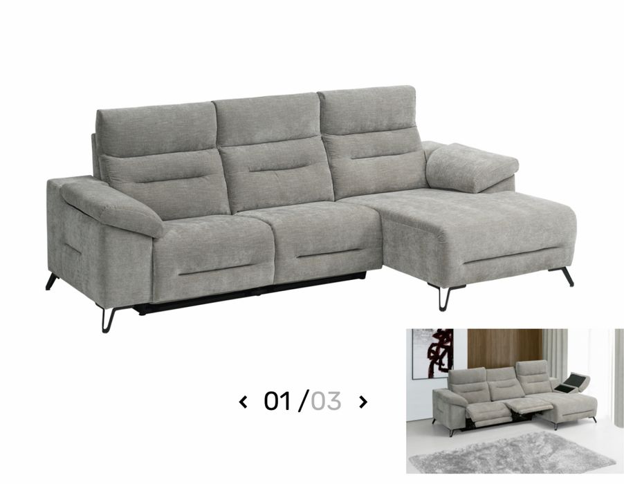 Sofá com chaise longue