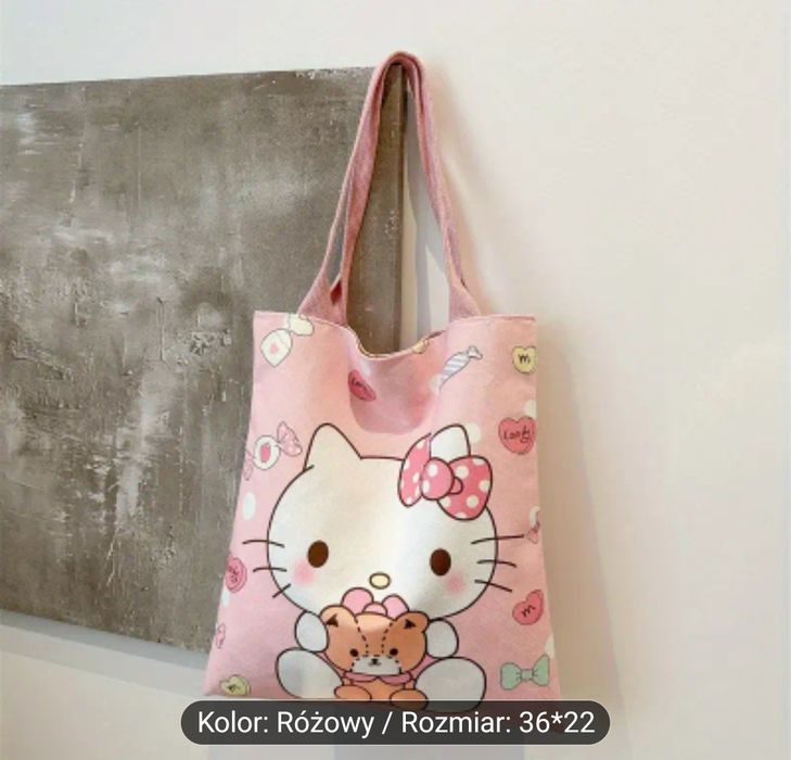 Śliczna Torebka Tote Bag Hello Kitty – Idealna na Codzień!
