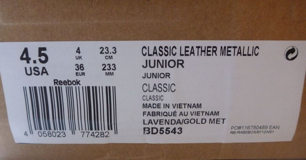 Бренд Reebok Classic Leather.36р.Кросівки.