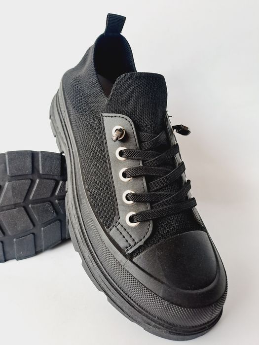 Sneakersy, buty sportowe, trampki, slip-on, czarne 37,38,39,40