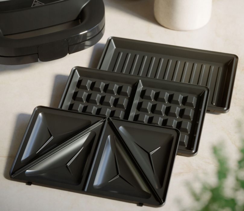 PHILIPS Toster Opiekacz Gofrownica 3w1 do Kanapek Panini Prezent