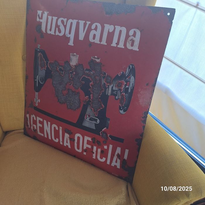 Vintage placa Husqvarna