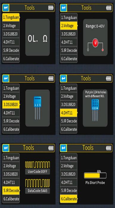 FNIRSI DSO-TC3 портативний осцилограф, генератор, тестер компонентів