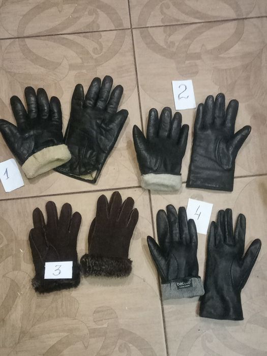 Перчатки -жен и муж.Кожа.