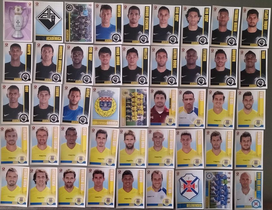 Lote de cromos "Futebol 2013-14" (lista na última foto)
