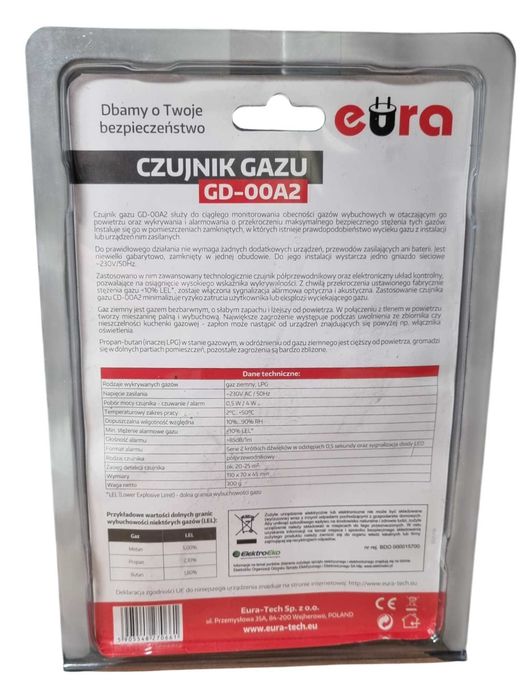 Czujnik Gazu Eura GD-00A2 - Jak nowy