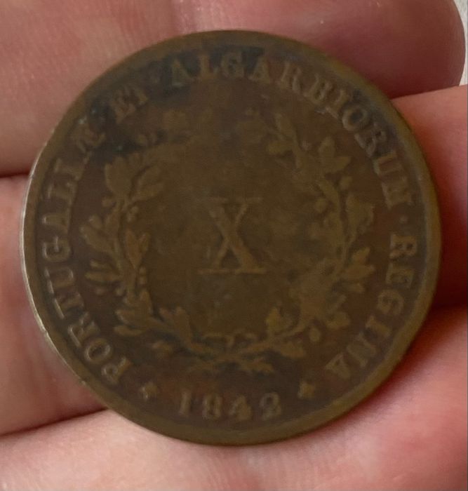 X Reis Coin of Queen Maria II - 1842