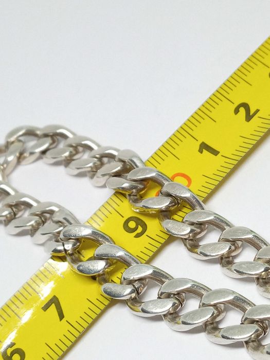 Lombardowski. Srebrna bransoletka pr.925 30,34g dł.21cm Pancerka