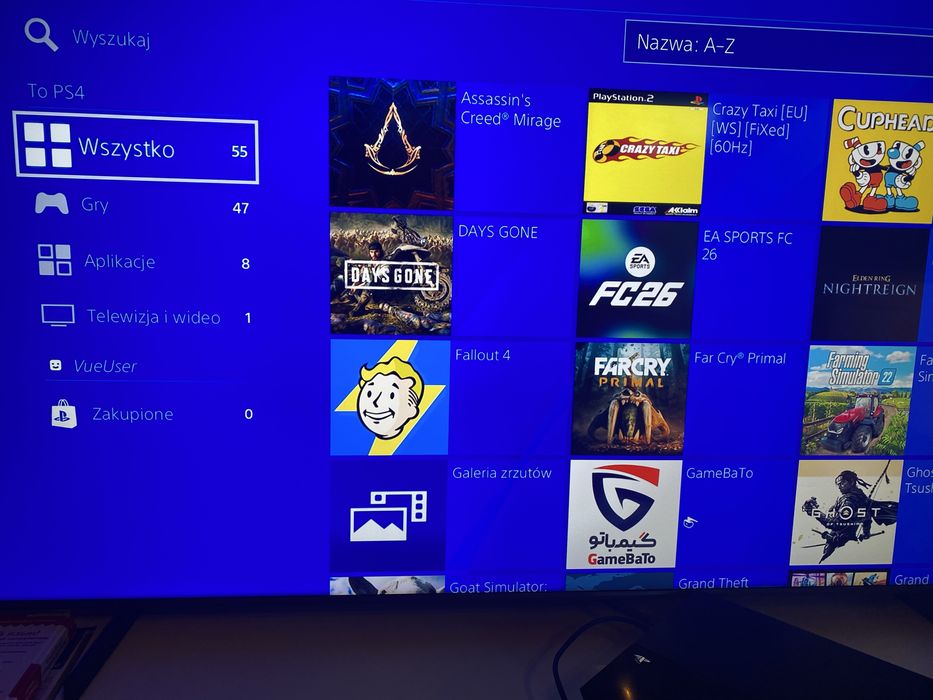 Ps4 1tb niski soft, dużo gier, goldhen
