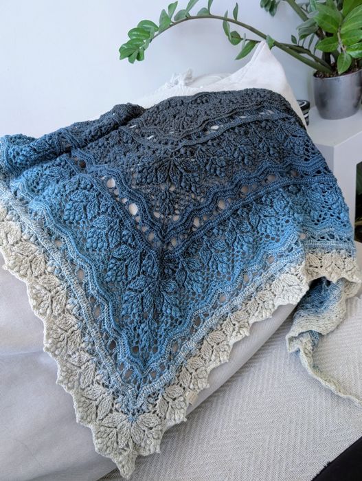 Chusta na szydełku Szal Szalik