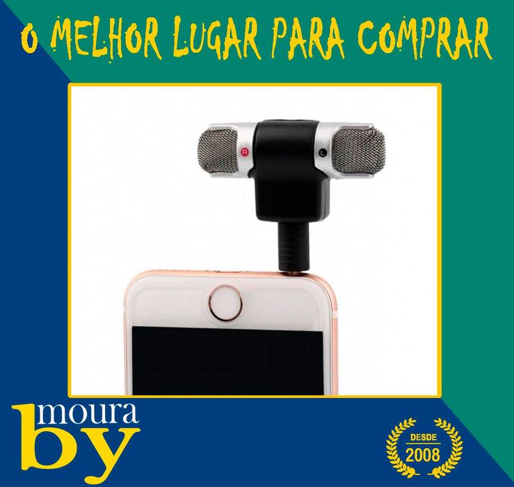Mini microfone de 3.5mm jack para smartphone iPhone