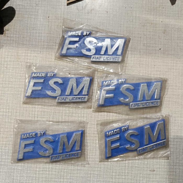 Fiat Cinquecento emblemat tył fsm