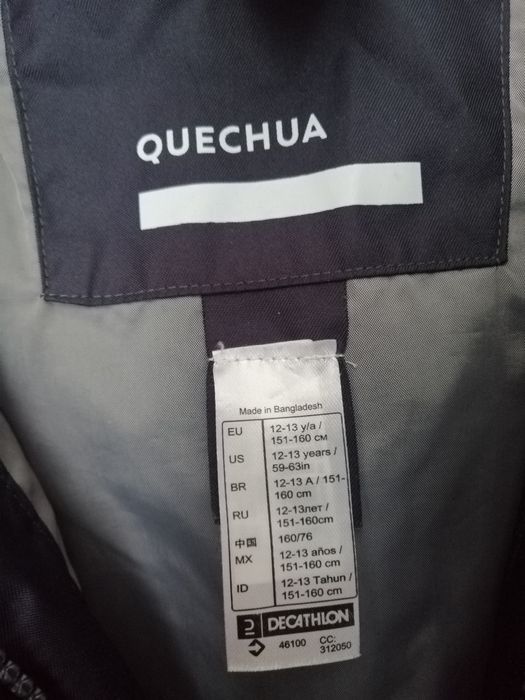 Kurtka z kapturem Quechua Decathlon