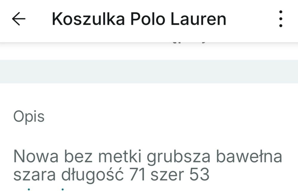 Nowa Koszulka Polo Lauren M/L