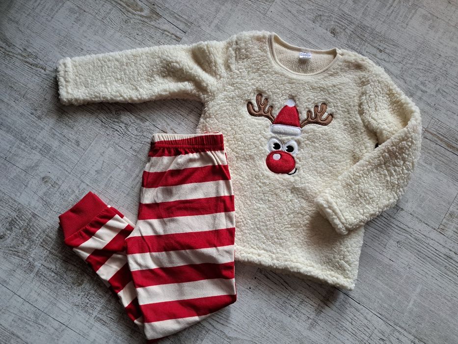 Piżama dwuczęściowa ciepła świąteczna Pepco