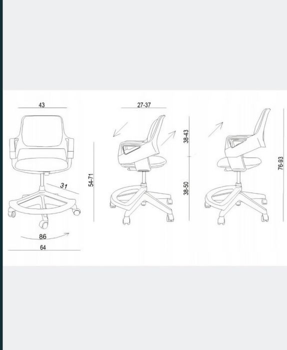 Ergonomiczne Krzesło Biurkowe Obtotowe dla Dzieci MERRYFAIR Rookee