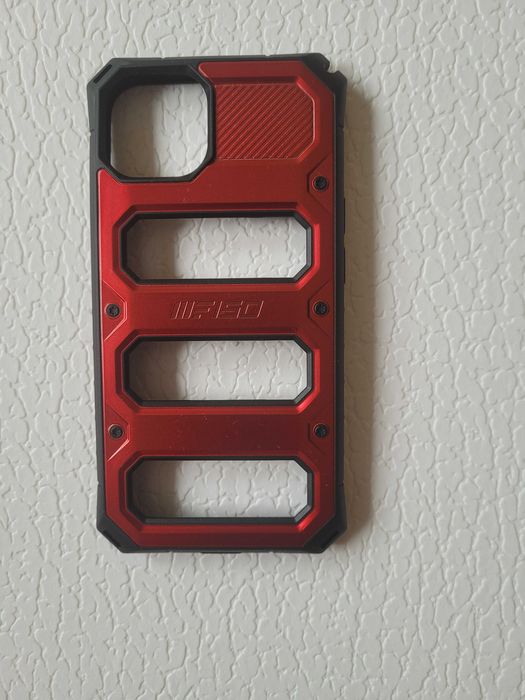 Etui do iPhone 13 czarny mat + czeresznia