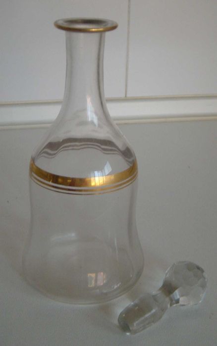 Anos 40 - Serviço de Copos "Meio Cristal" filetados a ouro - 4 pax