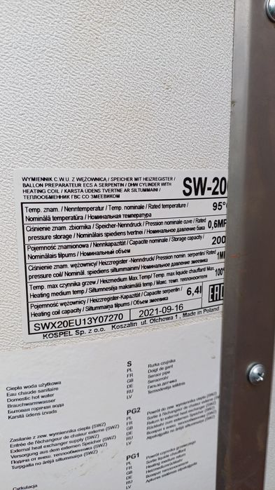 Zbiornik bojler Kospel SW 200 gwarancja