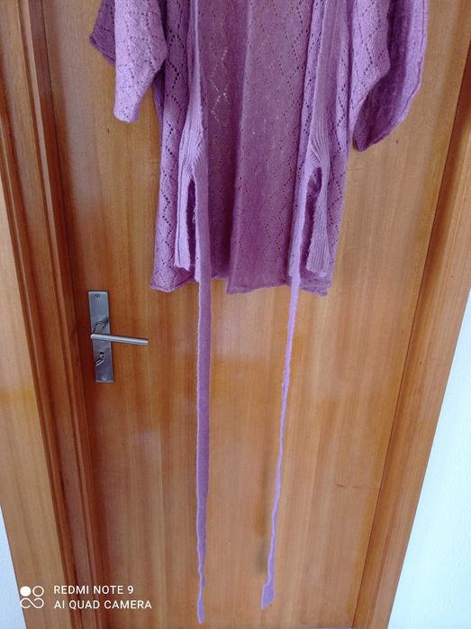 Casaco de malha rosa  de trespasse