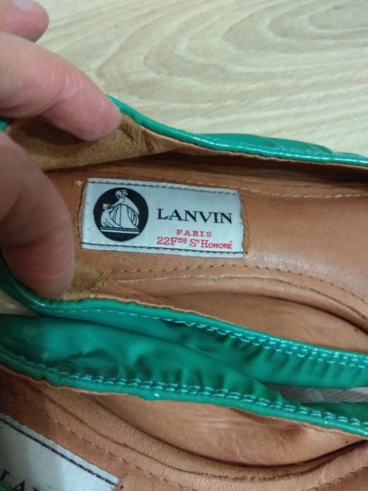 37,5 Lanvin Skórzane baleriny OKAZJA