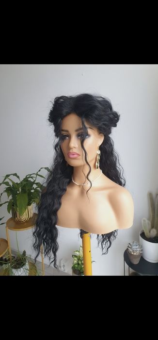 Peruka fale afroloki czarne włosy Shakira