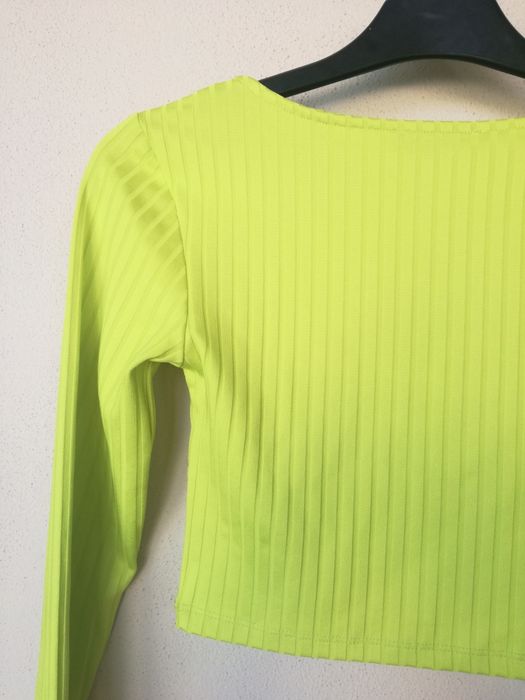 Camisola manga comprida verde Zara S