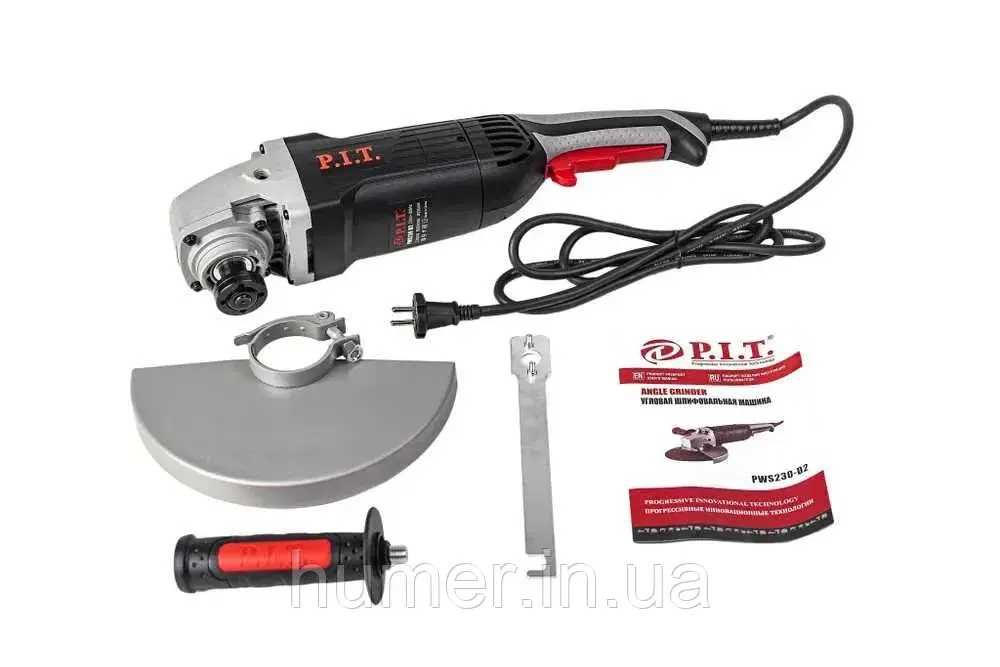 Кутова шліфувальна машина, P.I.T. 6350 об/хв, диск 230 мм, 2400 Вт