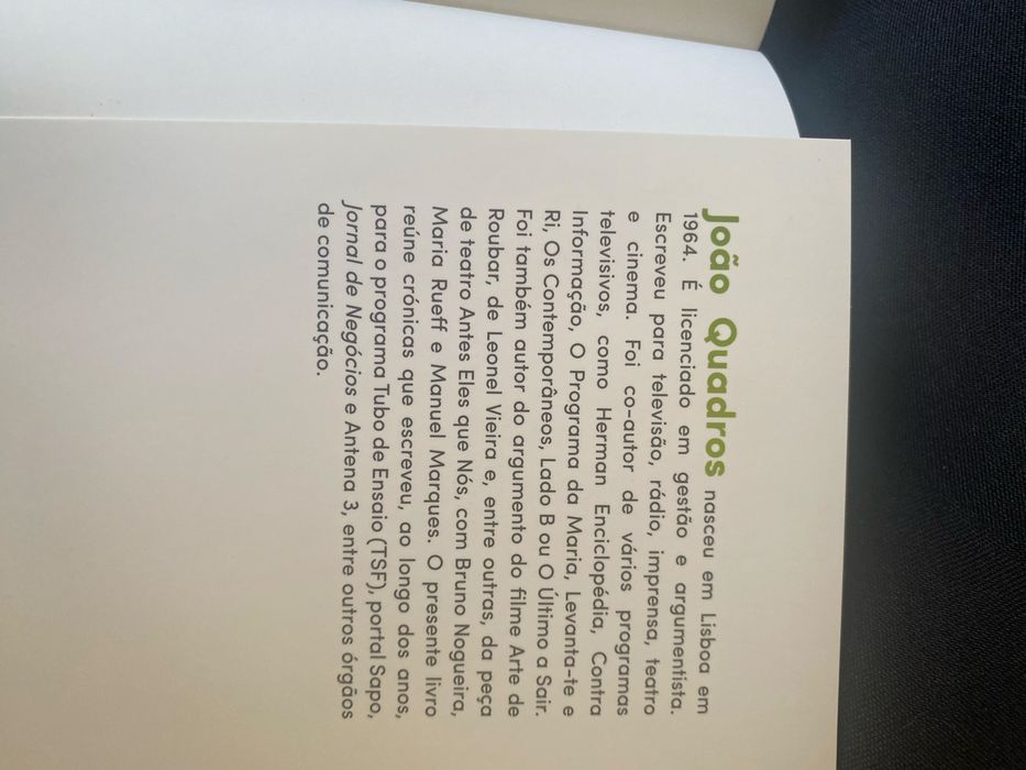 Livro de João Quadros “ Certas Coisas que não sei explicar”