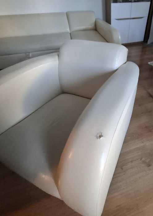 Narożnik ecco skóra z funkcją spania