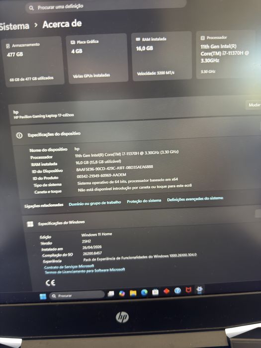 Portatil hp gamer
