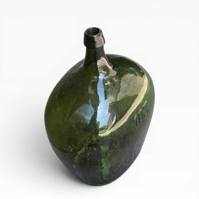 Garrafão Antigo Vidro Verde — Dame Jeanne / Damajuana 10,3L
