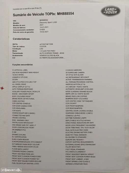 Land Rover Discovery Sport P300e PHEV Híbrido