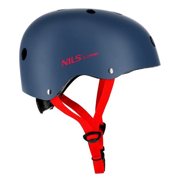 Kask Rowerowy Szaro-Czerwony XS 48-52cm Nils Extreme Bezpieczeństwo Na Trasie Idealny Do Jazdy Rekreacyjnej I Sportowej