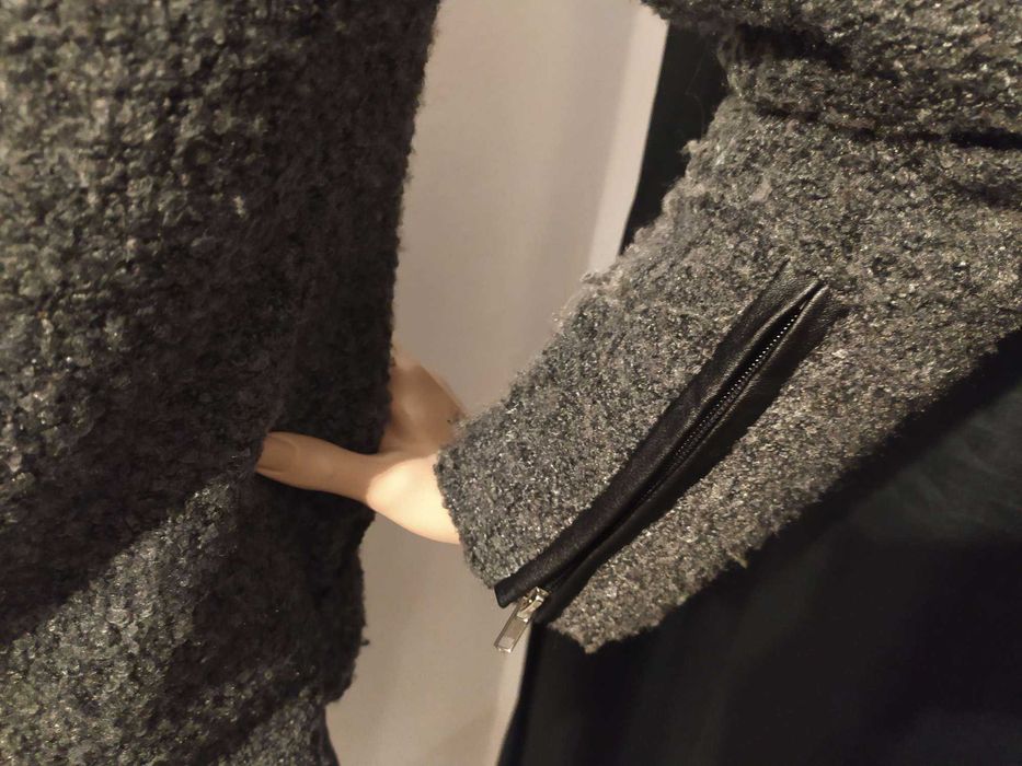 Kurtka Ramoneska wełniana wstawki ekoskóry BIK BOK roz.M