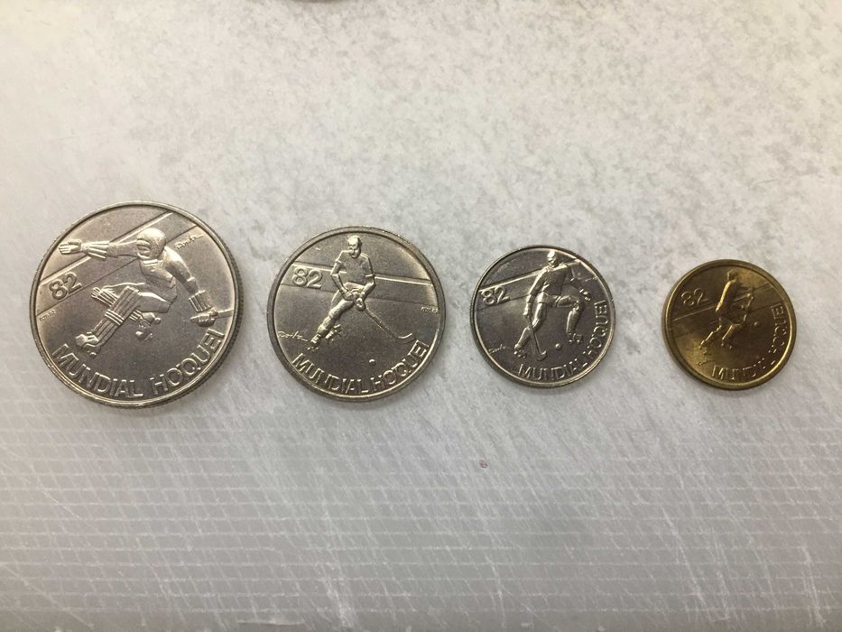 Moedas escudo (Ano Intenacional do Deficiente e Hoquei Patins)
