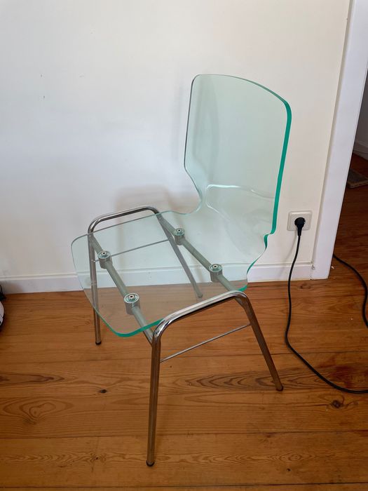 Mesa Vidro & Cadeiras Plexi Vintage