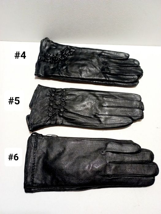 Шкіряні жіночі рукавички  розпродаж залишків