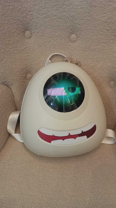 Mochila infantil com led Branca