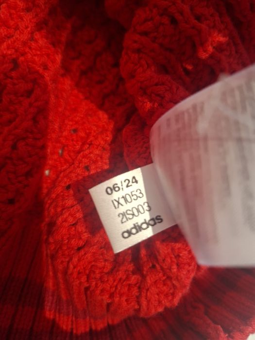 Adidas kamizelka sweter bezrękawnik czerwony z logo r.S-L