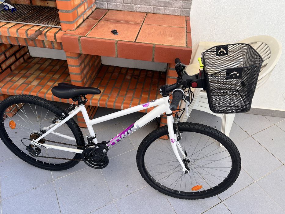 Bicicleta com cesto a frente