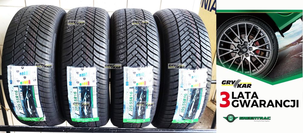 4x 205/55R16 Greentrac Season Master 2026r C/B/71dB 3 lata gwar.
