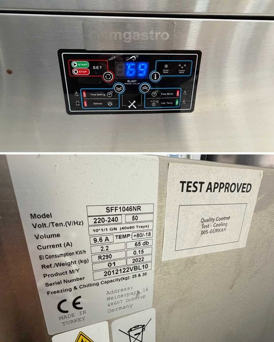 Blast Chiller / Abatedor de temperatura 10 GN 1/1 – Semi-novo 2022