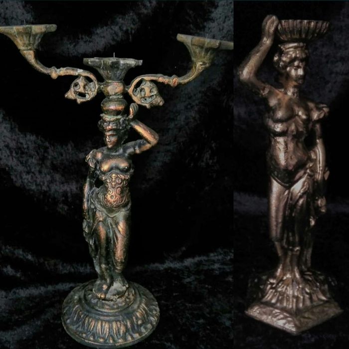 Подсвічник НЮ девушка алюміній під бронзу