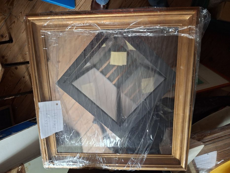 Moldura madeira para quadro pintura 37 5 x 36 5