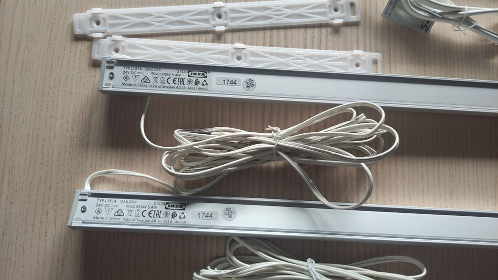 2 Calhas iluminação LED + Transformador